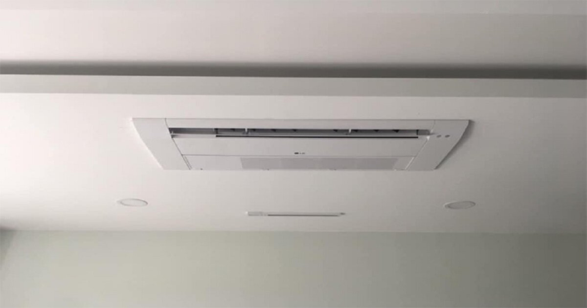 Điều hòa âm trần sau khi đã lắp đặt xong và chạy thử